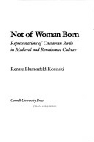 Cover of Not of Woman Born