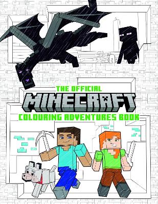 Book cover for The Official Minecraft Colouring Adventures Book