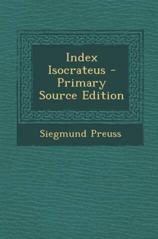 Cover of Index Isocrateus