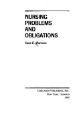 Cover of Nursing Problems & Obligat