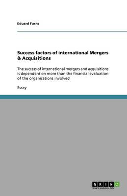 Book cover for Success factors of international Mergers & Acquisitions