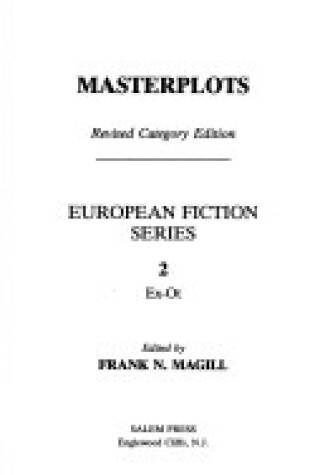 Cover of Masterplots