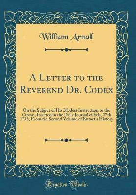 Book cover for A Letter to the Reverend Dr. Codex