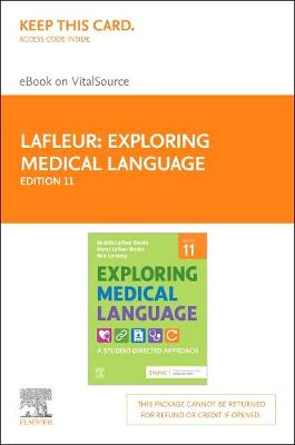 Book cover for Exploring Medical Language Elsevier eBook on Vitalsource (Retail Access Card)