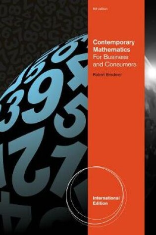 Cover of Contemporary Mathematics for Business and Consumers, International Edition (with Printed Access Card)