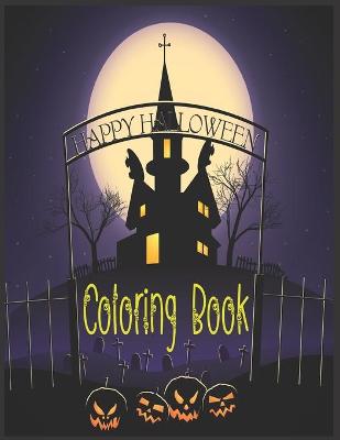 Book cover for Happy Halloween Coloring Book