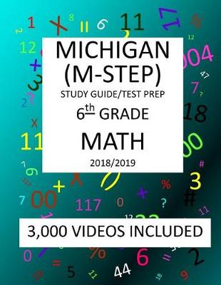 Book cover for 6th Grade MICHIGAN M-STEP, 2019 MATH, Test Prep