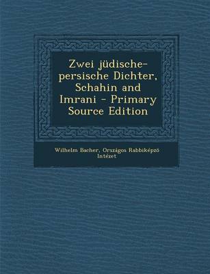 Book cover for Zwei Judische-Persische Dichter, Schahin and Imrani (Primary Source)