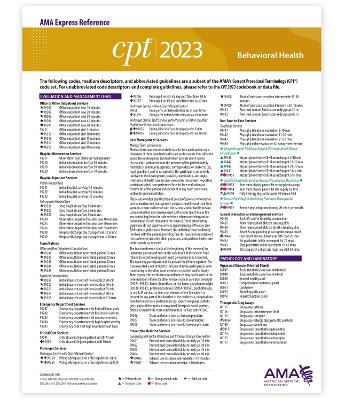 Cover of CPT 2023 Express Reference Coding Card: Behavioral Health