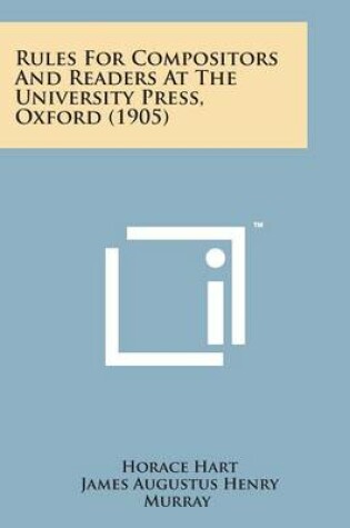 Cover of Rules for Compositors and Readers at the University Press, Oxford (1905)