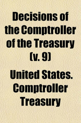 Cover of Decisions of the Comptroller of the Treasury (Volume 9)