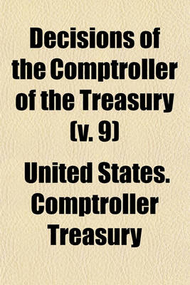 Book cover for Decisions of the Comptroller of the Treasury (Volume 9)