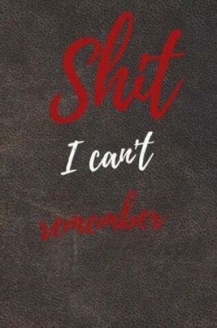 Cover of Shit I Can't Remember