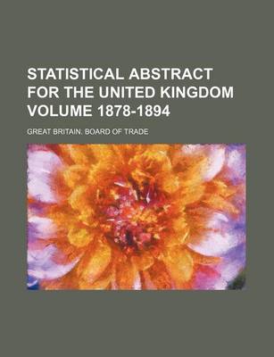 Book cover for Statistical Abstract for the United Kingdom Volume 1878-1894