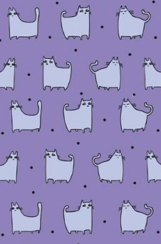 Cover of Journal Notebook For Cat Lovers - Funny Cat Pattern In Purple