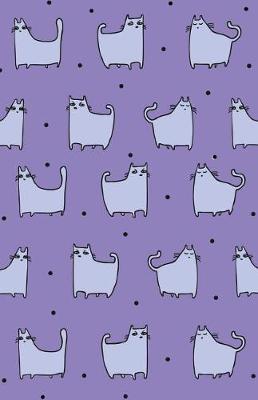 Cover of Journal Notebook For Cat Lovers - Funny Cat Pattern In Purple