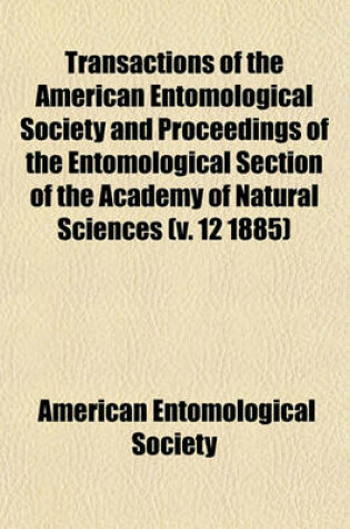 Cover of Transactions of the American Entomological Society and Proceedings of the Entomological Section of the Academy of Natural Sciences Volume 10