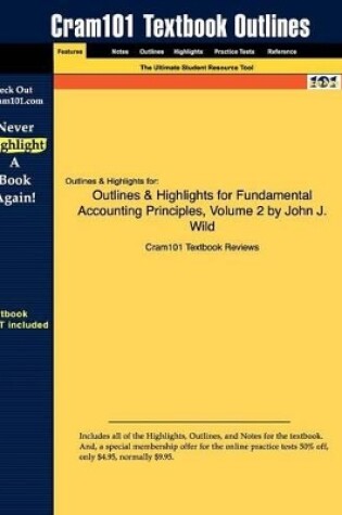 Cover of Studyguide for Fundamental Accounting Principles, Volume 2 by Wild, John J., ISBN 9780073286624