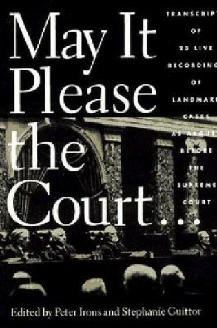 Cover of May it Please the Court