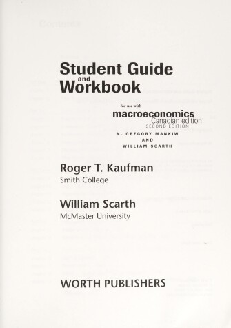Book cover for Macroeconomics: Canadian Edition Study Guide and Workbook
