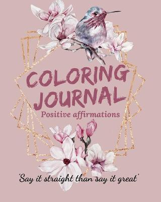 Book cover for Coloring Journal Positive Affirmations.