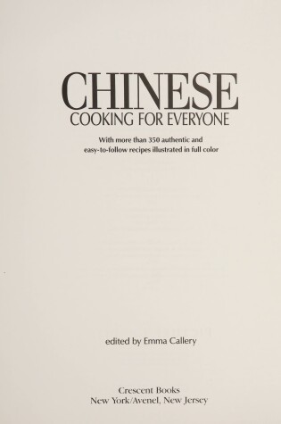 Cover of Chinese Cooking for Everyone