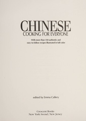 Book cover for Chinese Cooking for Everyone