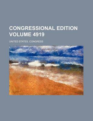 Book cover for Congressional Edition Volume 4919