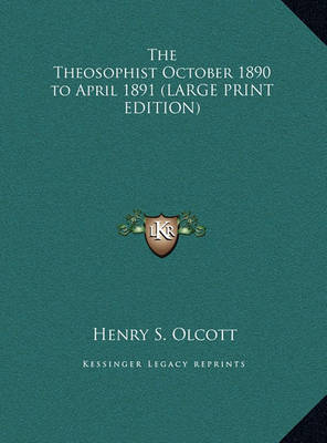 Book cover for The Theosophist October 1890 to April 1891