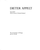 Book cover for Dieter Appelt