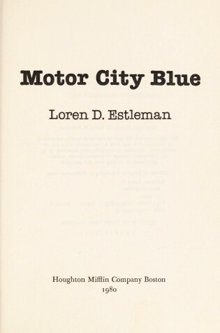 Cover of Motor City Blue