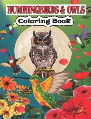 Book cover for Hummingbird & Owls Coloring Book
