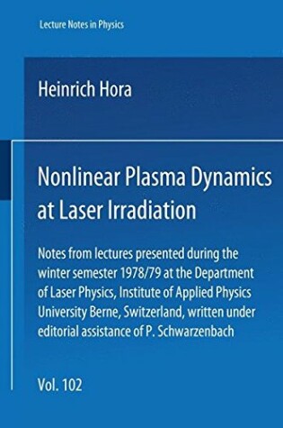 Cover of Nonlinear Plasma Dynamics at Laser Irradiation