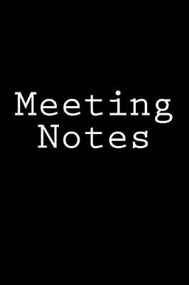 Book cover for Meeting Notes