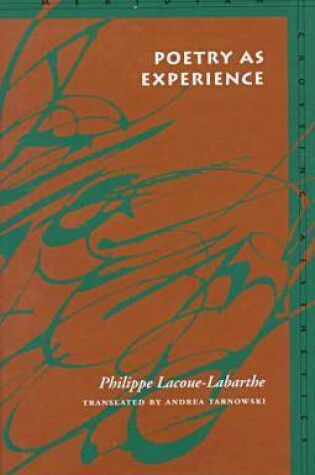 Cover of Poetry as Experience