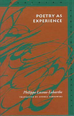 Book cover for Poetry as Experience