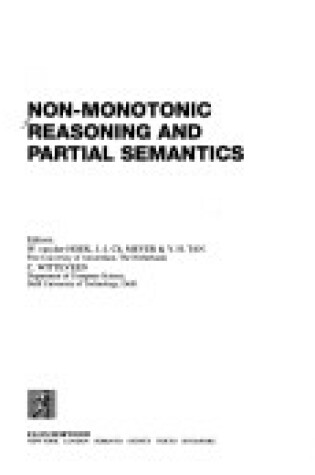 Cover of Non-Monotonic Reasoning and Partial Semantics