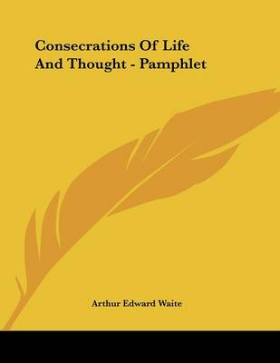 Book cover for Consecrations of Life and Thought - Pamphlet