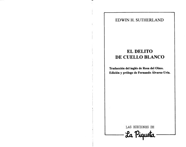 Book cover for El Delito de Cuello Blanco