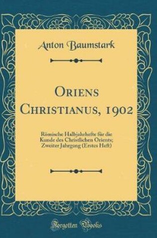 Cover of Oriens Christianus, 1902