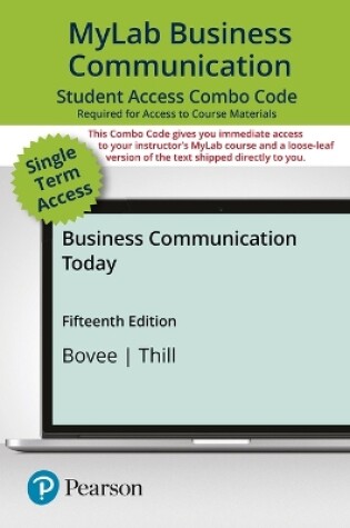 Cover of Mylab Business Communication with Pearson Etext -- Combo Access Card -- For Business Communication Today