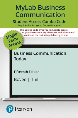 Book cover for Mylab Business Communication with Pearson Etext -- Combo Access Card -- For Business Communication Today