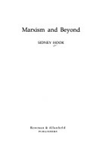 Cover of Marxism and Beyond