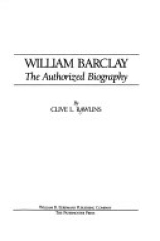 Cover of William Barclay