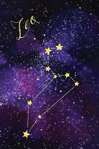 Cover of Journal Notebook Zodiac Sign Leo Constellation