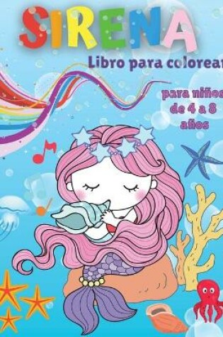 Cover of Libro para colorear de sirenas para ni�os de 4 a 8 a�os
