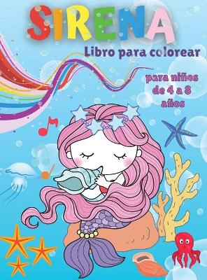 Book cover for Libro para colorear de sirenas para niños de 4 a 8 años