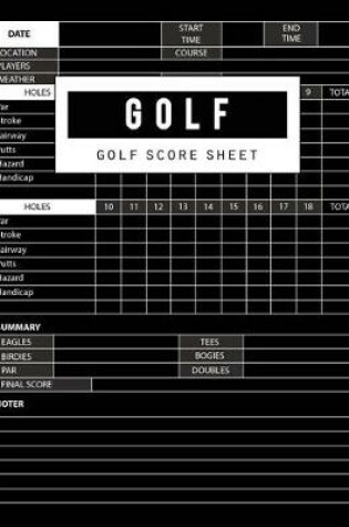 Cover of Golf Score Sheet