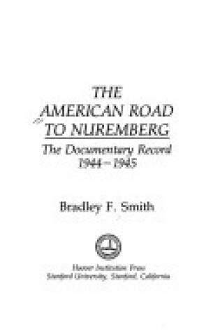 Cover of American Road to Nuremberg