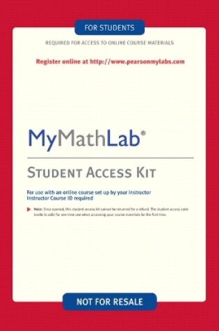 Cover of MyLab Math -- Valuepack Access Card